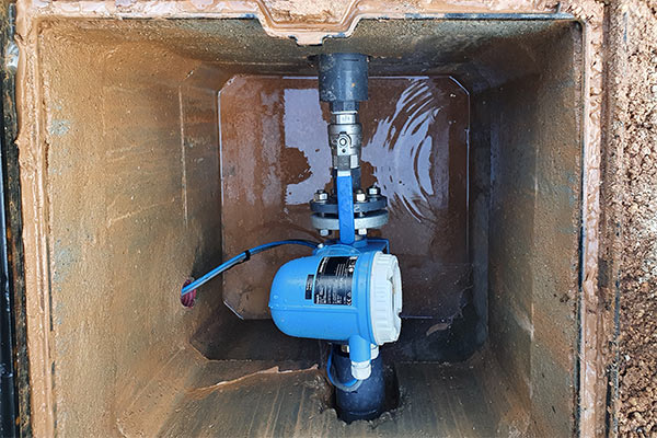 Implantation de débitmètre électromagnétique Endress Hauser