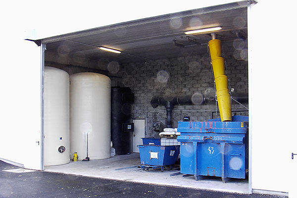 Station de prétraitement des effluents d'embouteillage