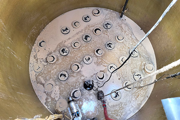 Réseau d'aération d'un bassin SBR à réhabiliter