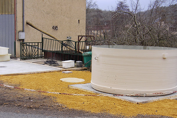 Station d'épuration pour un atelier de lavage de plumes